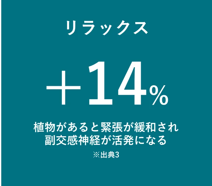 リラックス +14%